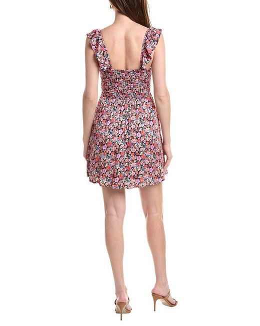 Saltwater Luxe Red Ruffle Tank Mini Dress