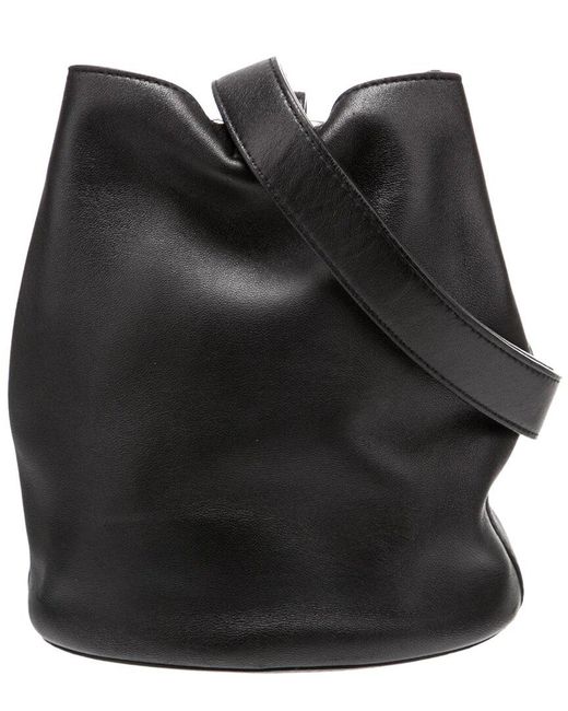 Bottega Veneta Black Limited Edition Calfskin Leather Ring Bucket Bag (Authentic Pre-Owned)