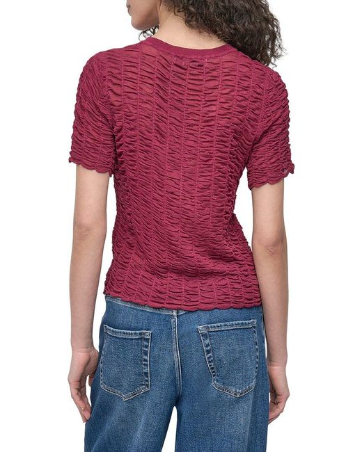 DKNY Red Superfine Texture Top