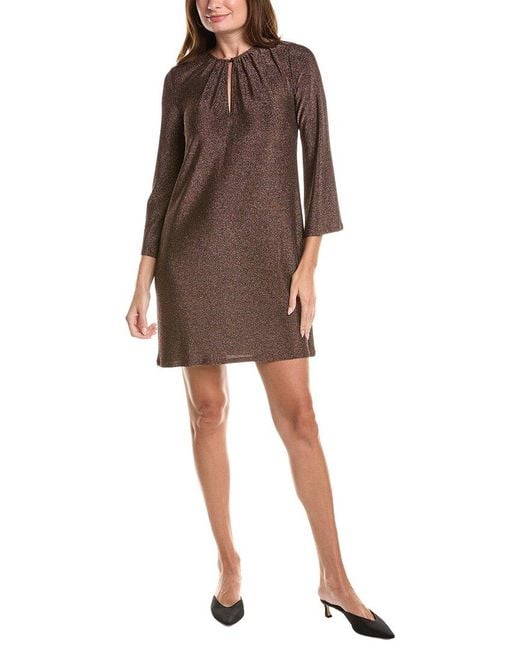 Johnny Was Brown Milagros Wide Sleeve Mini Dress