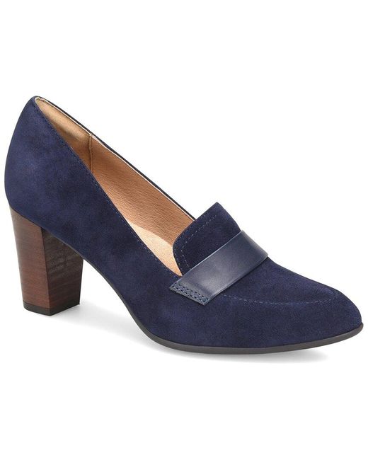 Söfft Blue Parkdale Leather Pump