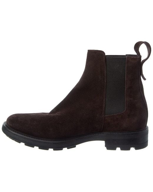 Theory Black Suede Chelsea Boot for men