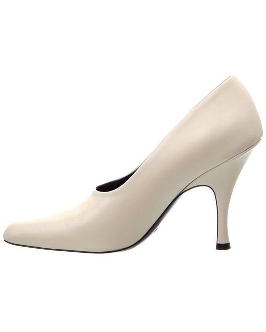 Khaite White Eva Leather Pump