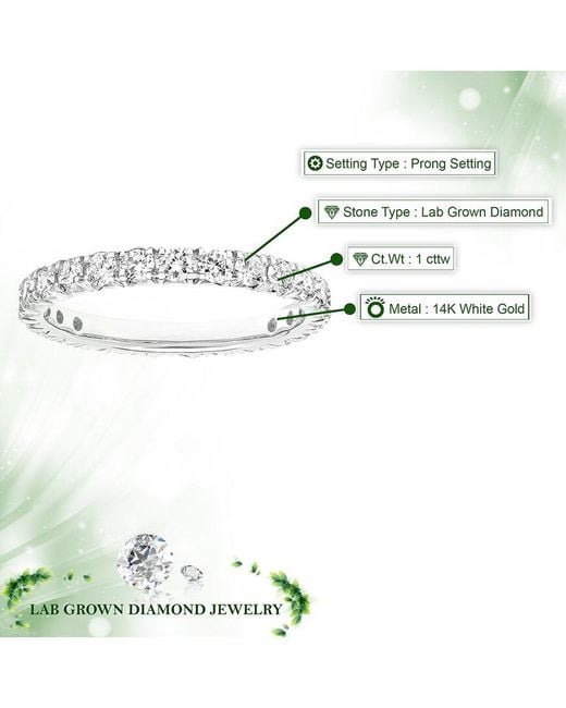 Amairah White 14K 1.00 Ct. Tw. Lab-Grown Diamond Eternity Ring