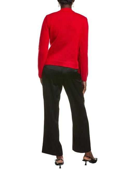 Endless Rose Red Scarf Wool-Blend Sweater