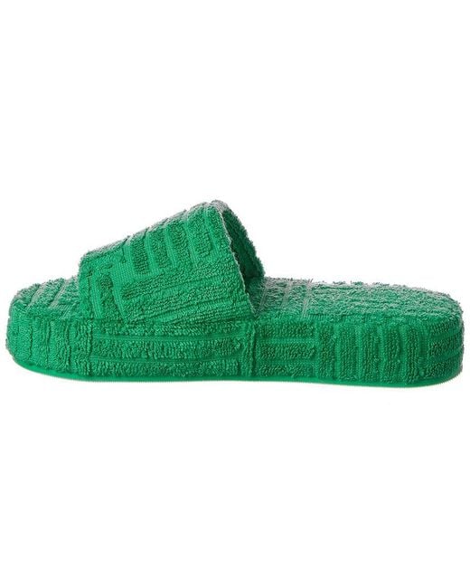 Bottega Veneta Green Resort Sponge Platform Sandal