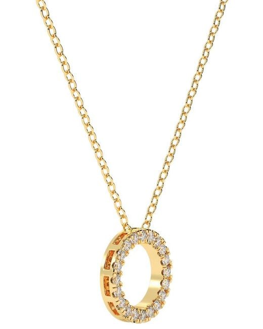 Diamond Select Cuts Metallic 14K 0.25 Ct. Tw. Diamond Pendant Necklace
