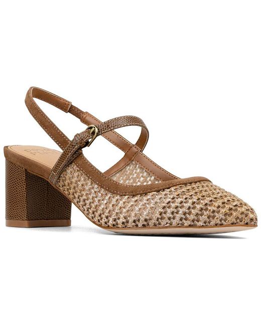 Donald J Pliner Brown Sareena Slingback Pump