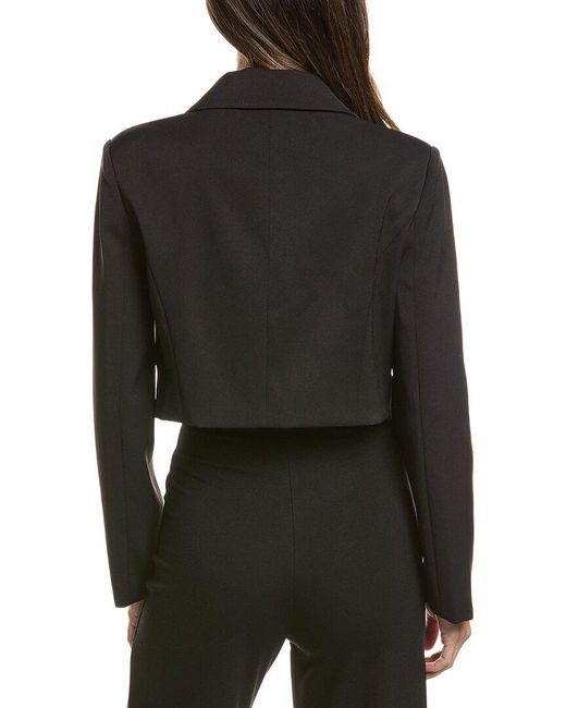 Gracia Black Applique Bow Crop Jacket