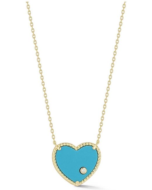 Glaze Jewelry Blue 14K Over Cz Necklace