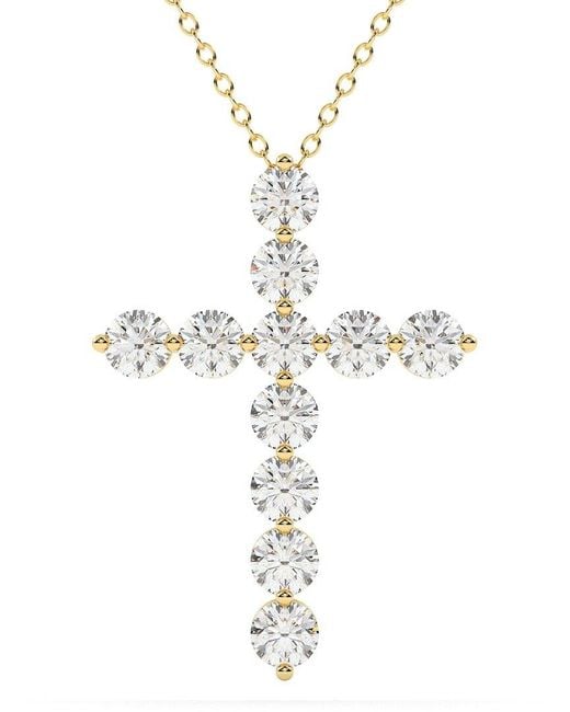 Lab Grown Diamonds Metallic 14K 3.00 Ct. Tw. Lab-Grown Diamond Necklace