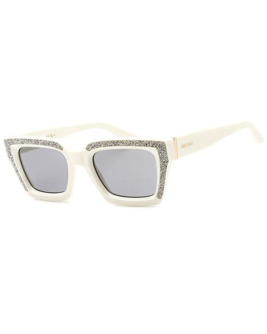 Jimmy Choo White Megs/s 51mm Sunglasses