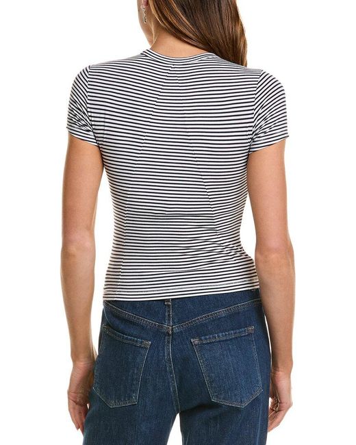 Rag & Bone Gray Luca Stripe Baby T-Shirt