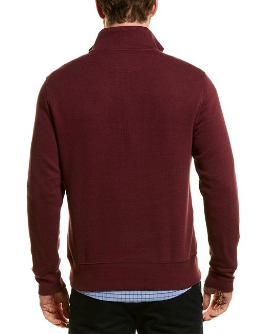 zip Mock Pullover in Purple for Men 