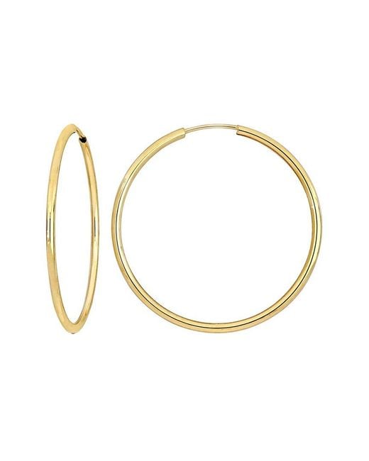 Italian Gold Metallic Italian Gold Hoop Earrings