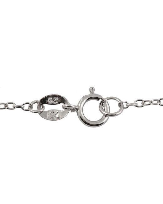 Rachel Glauber White Silver Pendant Necklace
