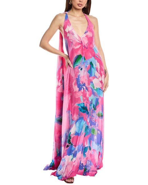 Hemant & Nandita Pink Halter Maxi Dress