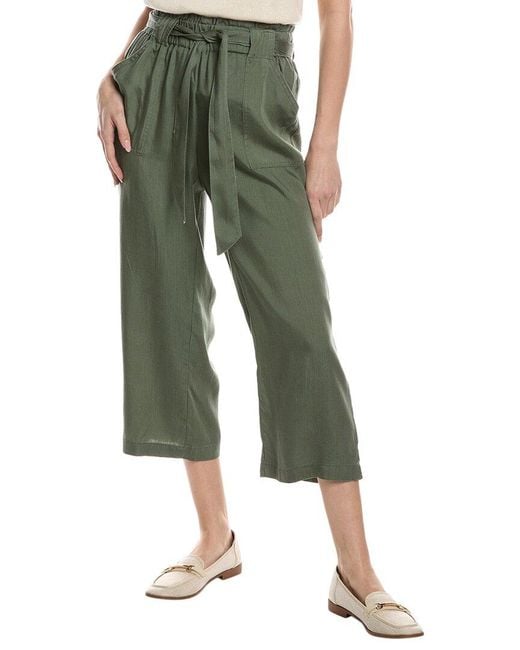 Nanette Lepore Green Tie Waist Paperbag Pant