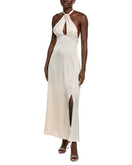 IPPONELLI Natural Halter Midi Dress