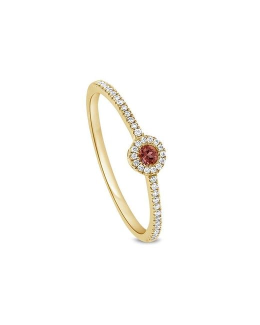 Sabrina Designs White 14K 0.05 Ct. Tw. Diamond Tourmaline Birthstone Ring