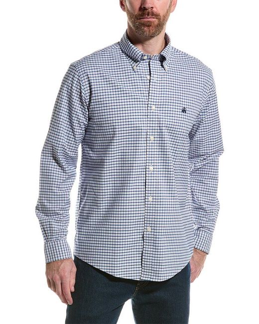 Brooks Brothers Blue Oxford Regular Fit Woven Shirt for men