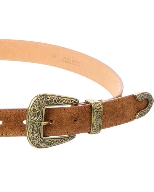 Isabella Rossetti White Dionne Suede Belt