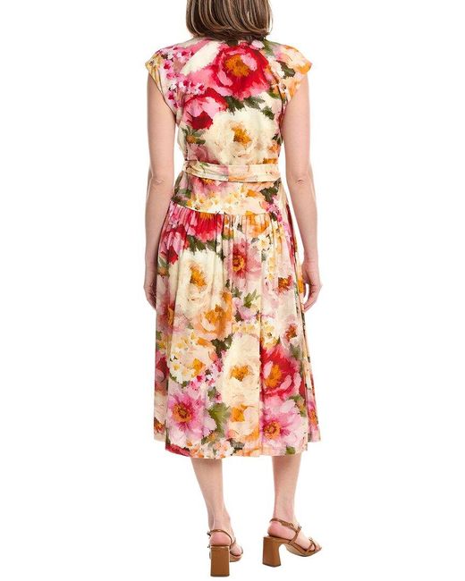 Julia Jordan Red Linen-Blend Sleeveless Maxi Dress
