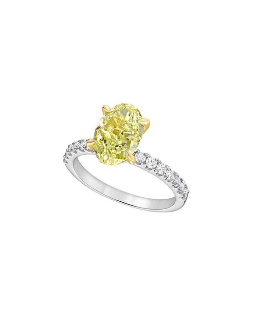 Lab Grown Diamonds Metallic 14K 3.00 Ct. Tw. Lab-Grown Diamond Engagement Ring