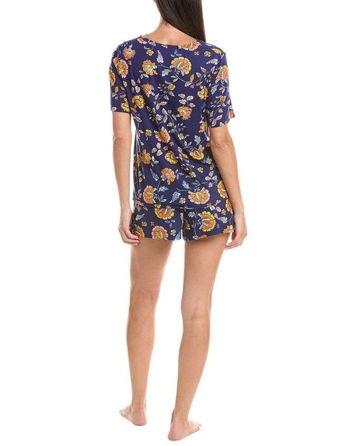 Sanctuary Blue 2Pc Shirt & Boxer Pajama Set