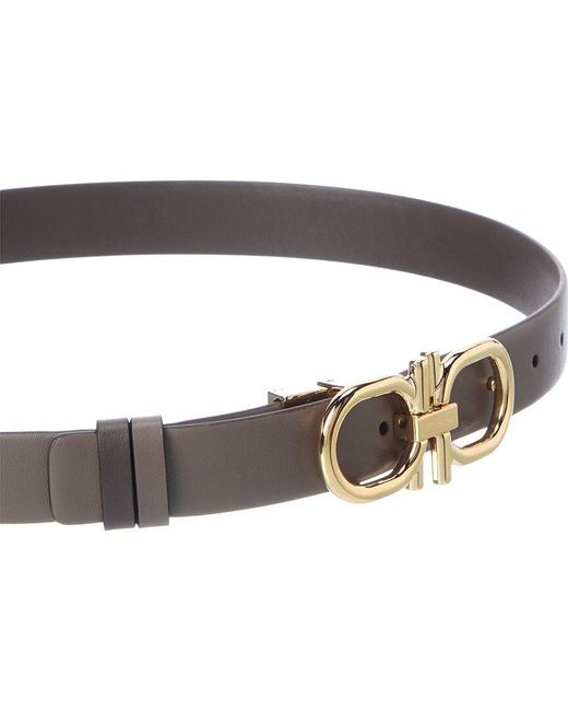 Ferragamo Multicolor Gancini Reversible Leather Belt