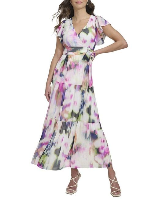 DKNY White Maxi Dress