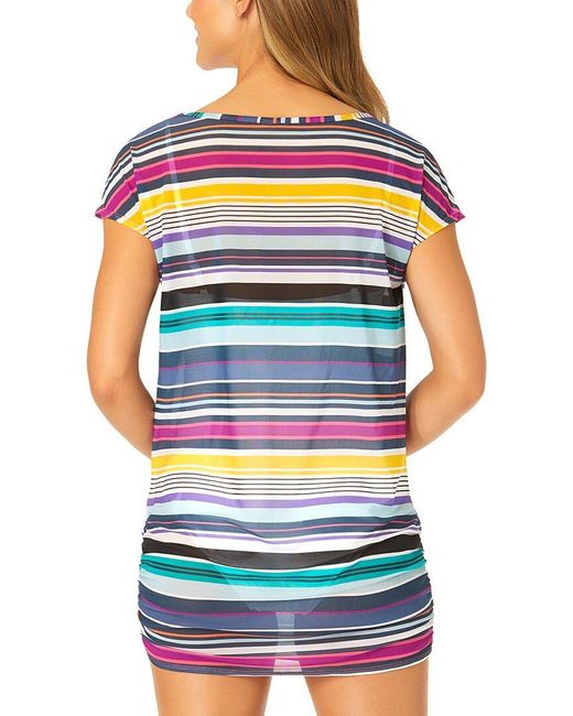Anne Cole Blue Mesh Tee