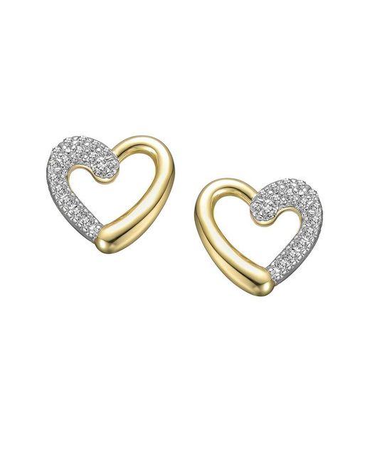 Genevive Jewelry Metallic 14K Diamond Cz Earrings