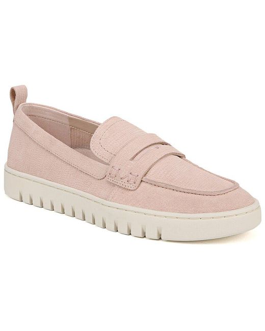 Vionic Pink Uptown Suede Loafer