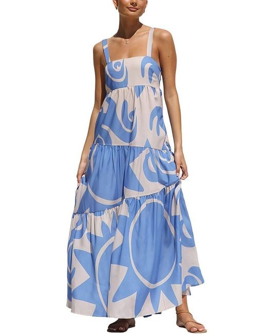 FLORIDA CLOTHING Blue Maxi Dress
