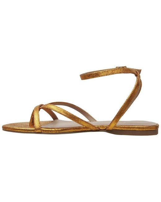 Linea Paolo Metallic Luz-L Leather Sandal