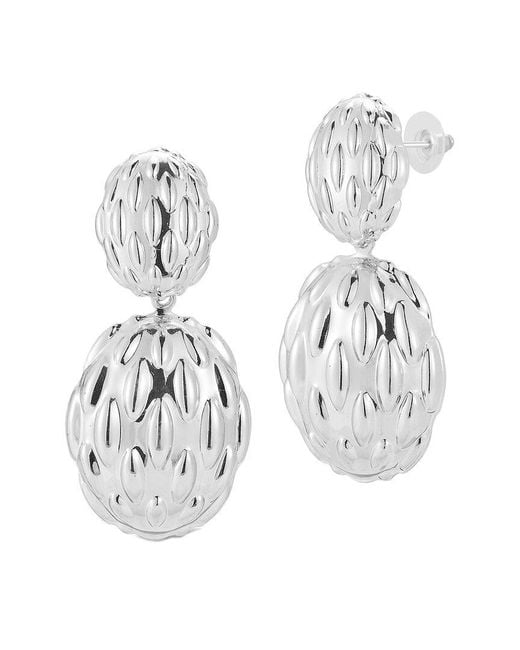 Chloe and Madison White Jewelry Plated Earrings