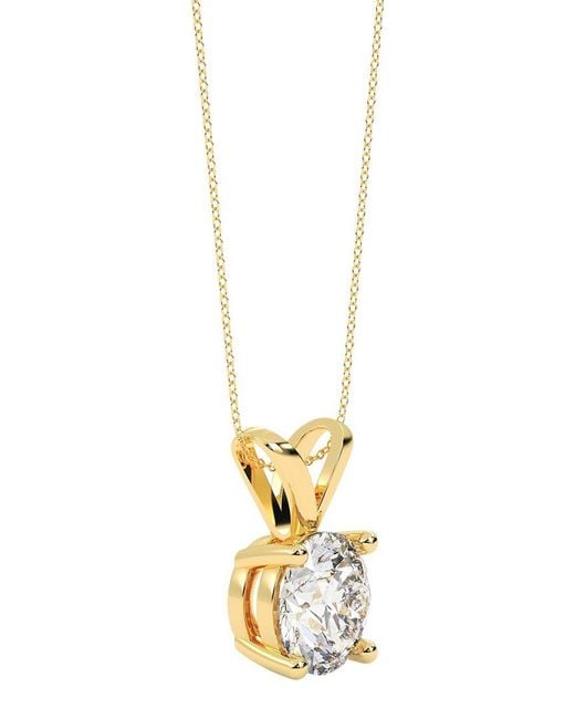 Diamond Select Cuts Metallic 14K 0.75 Ct. Tw. Diamond Pendant Necklace