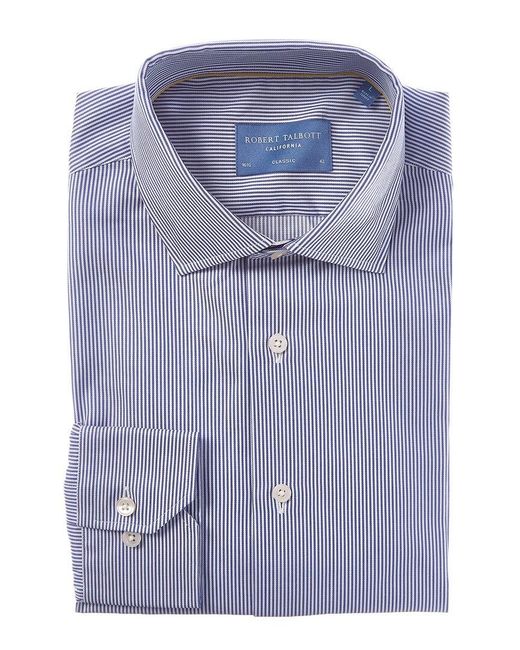 Robert Talbott Blue Reynolds Mini Stripe Twill Shirt for men