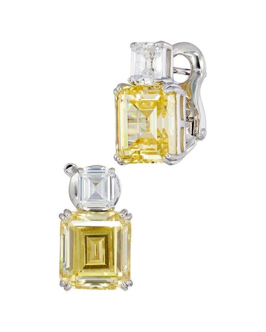 Savvy Cie Metallic Cz Huggie Earrings