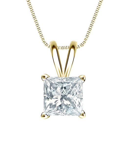 Sabrina Designs Lab Grown Diamonds White 14K 3.00 Ct. Tw. Lab-Grown Diamond Solitaire Pendant