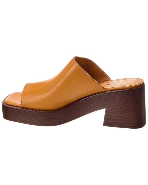Tod's Brown Leather Sandal