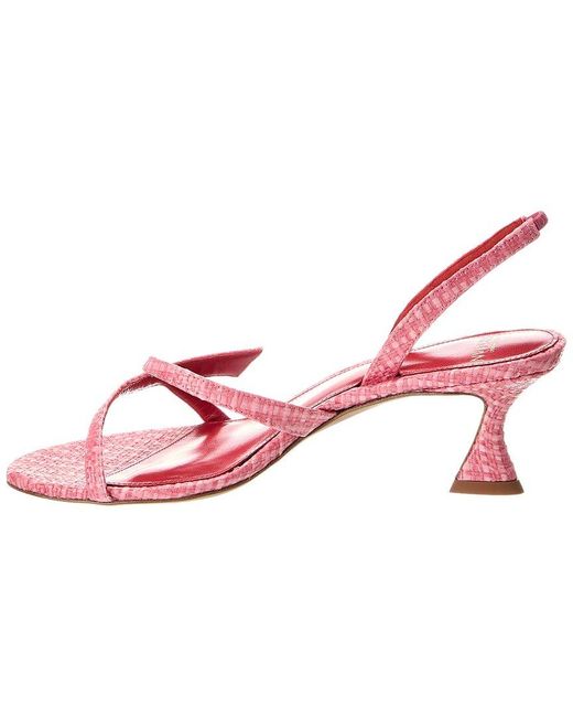 Alexandre Birman Pink Tita Bell 60 Tweed Slingback Sandal