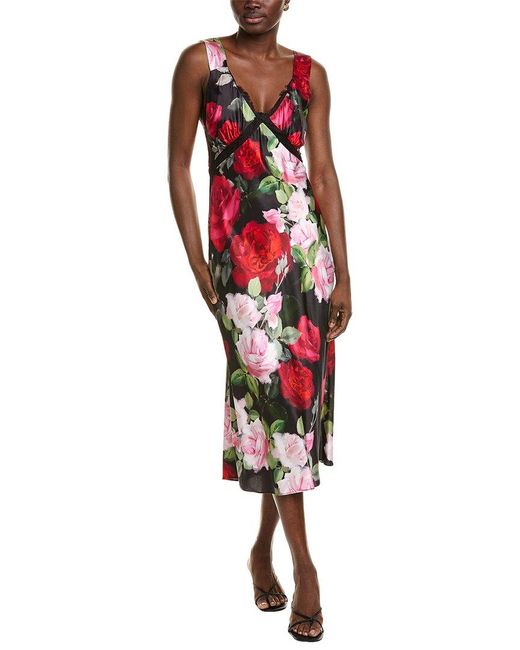 Johnny Was Red Jade By Jorelle Midi Dress