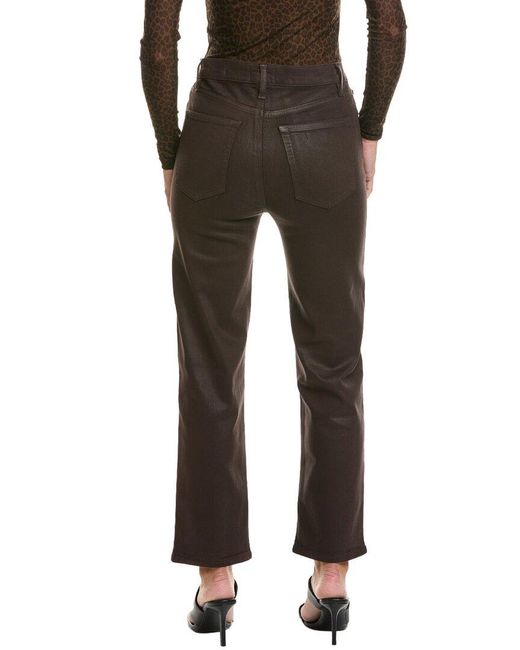 FRAME Black Truffle Coated Le Sleek Straight Coated Jean