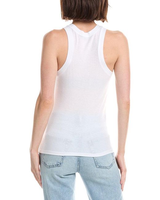 ATM White Rib Tank Top