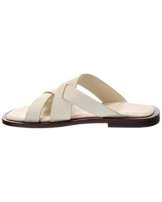 Ferragamo White Forino Leather Sandal for men