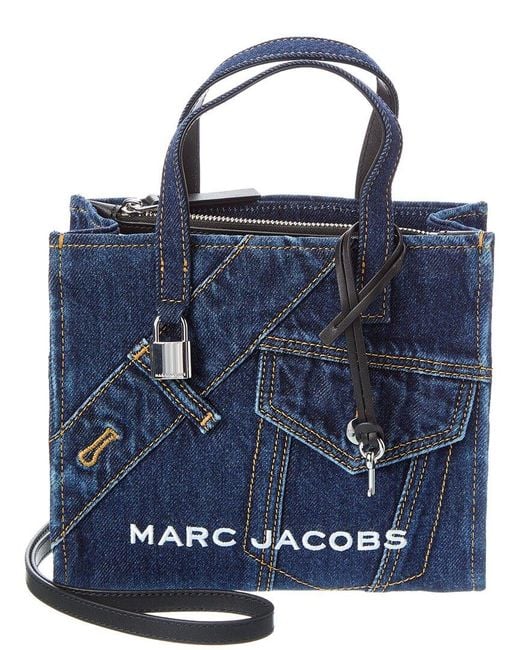 Marc Jacobs Blue Mini Pieced Denim Bold Grind Tote