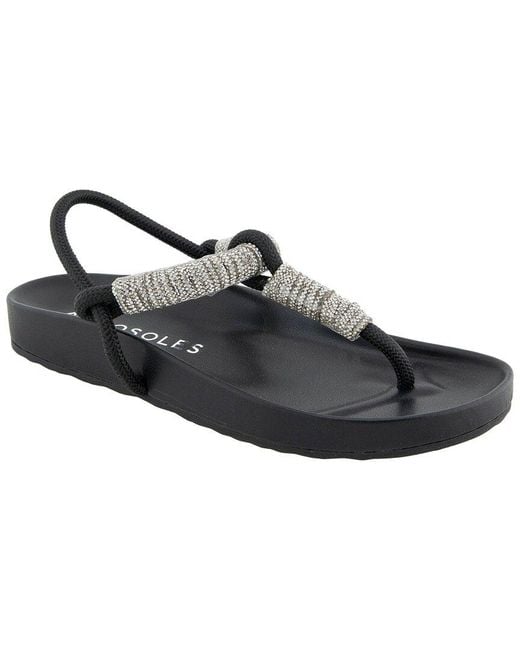 Aerosoles Black Leve Flat Sandal