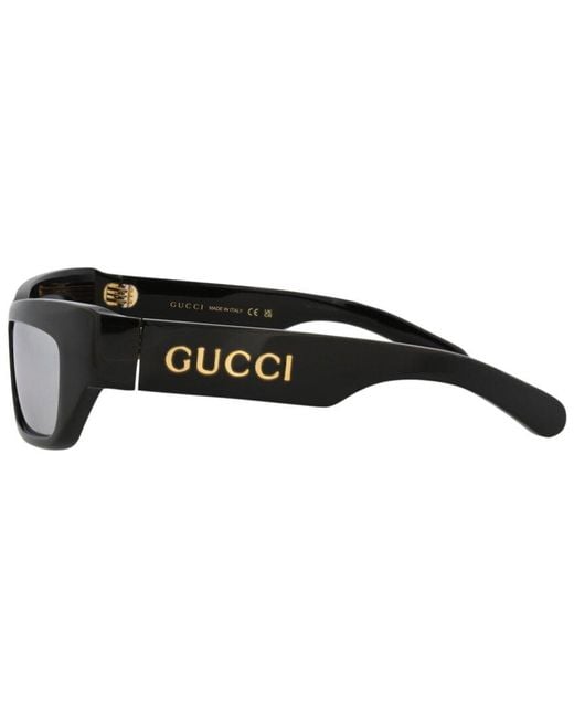 Gucci Black 55Mm Sunglasses for men
